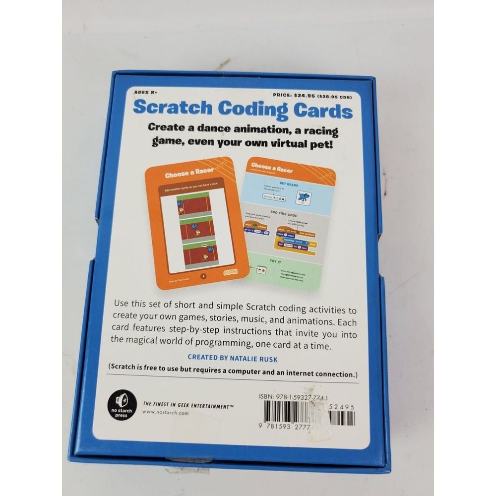 Scratch Coding Cards Ages 8+ Beginner Level Learn to Code STEM4 - Picture 2 of 4